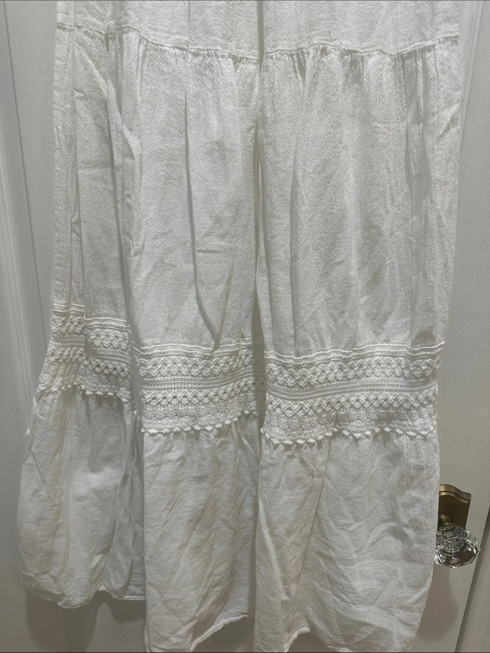 White Maxi Strapless Boho Dress
